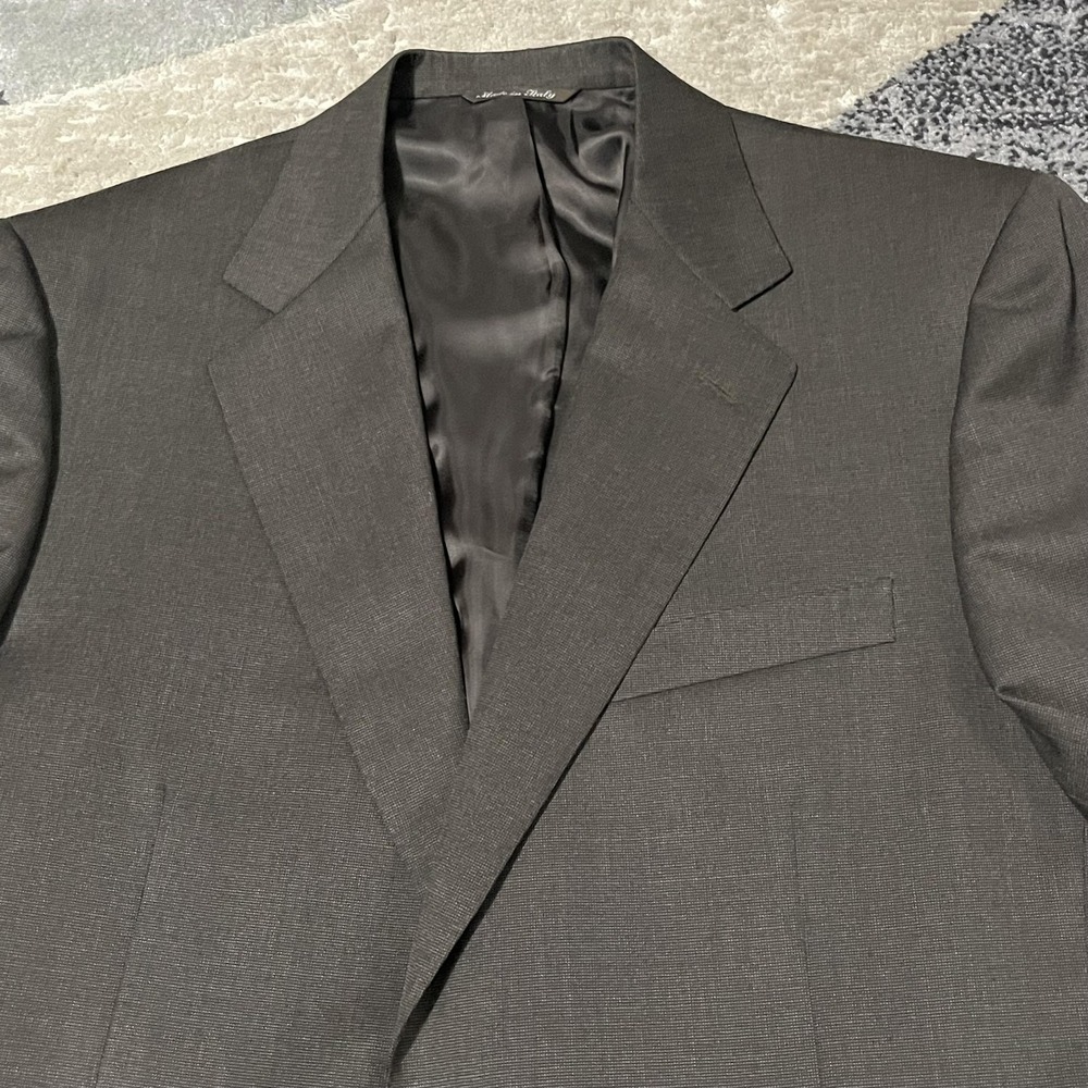 Canali Blazer Mens 44L Gray Wool 2 Button Sport Coat Jacket Business Italy EU 54 - Picture 12 of 16